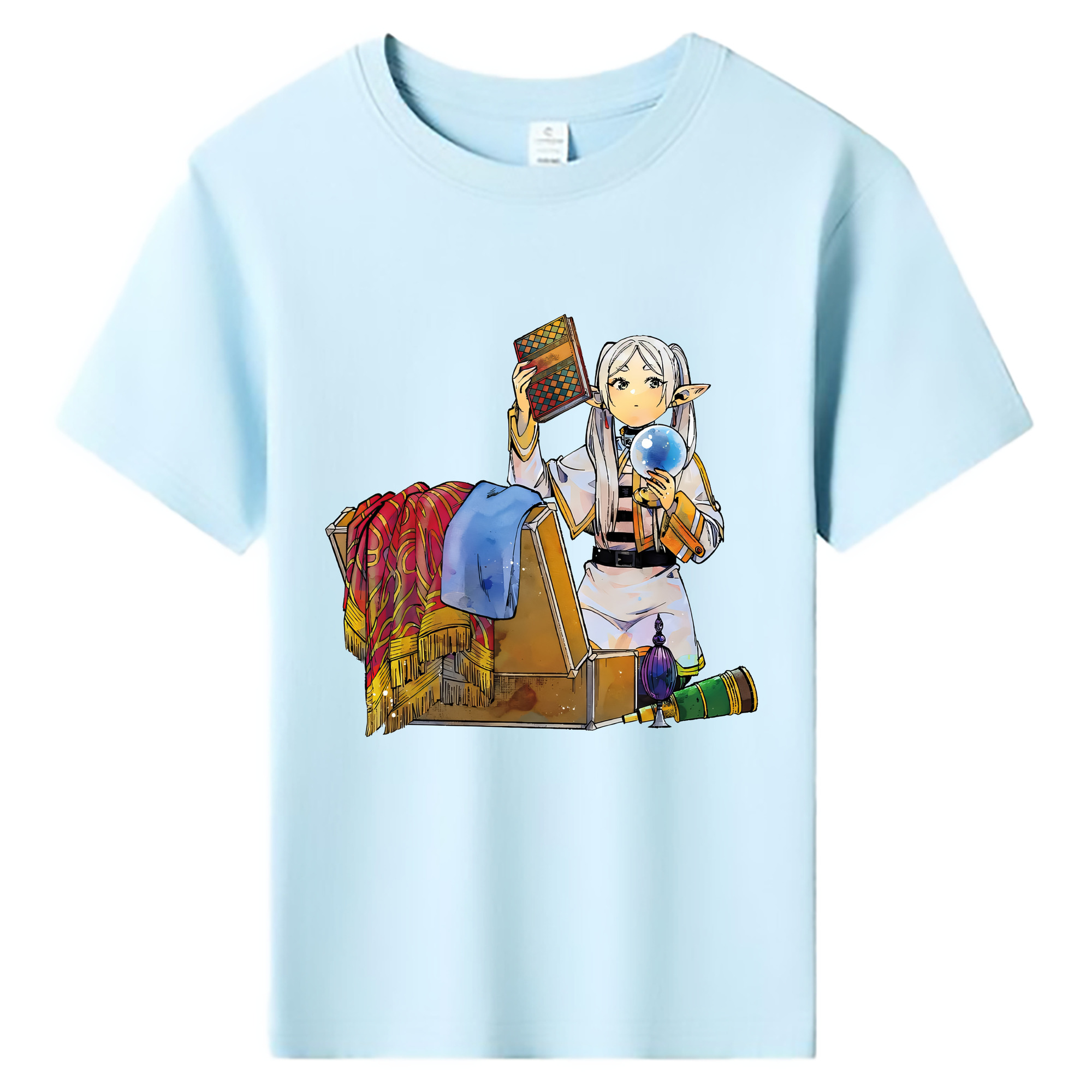 （画像用） 葬送のフリーレン Frieren 綿100％キッズTシャツ（フロントプリント）